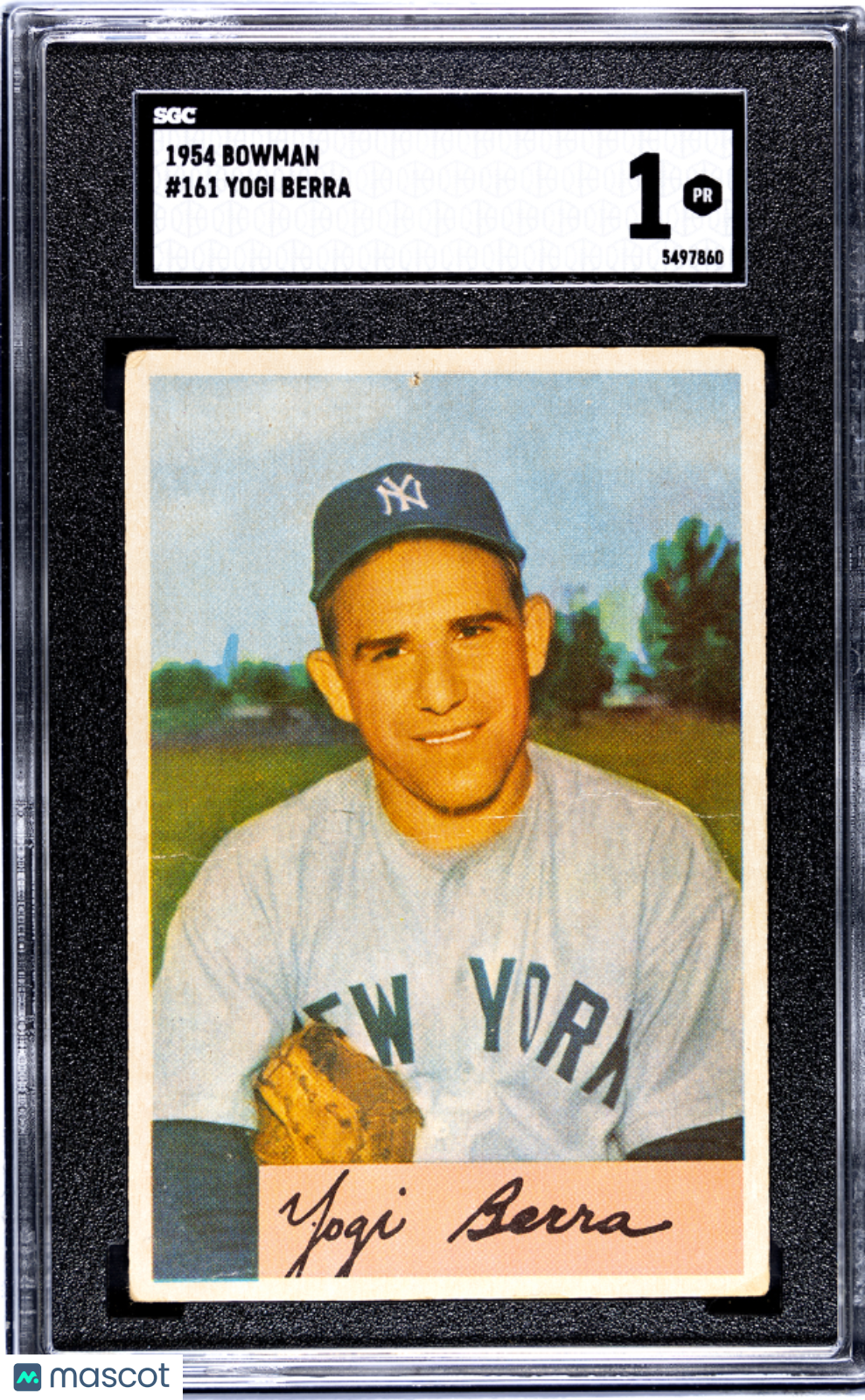 1954 Bowman Yogi Berra #161 SGC 1