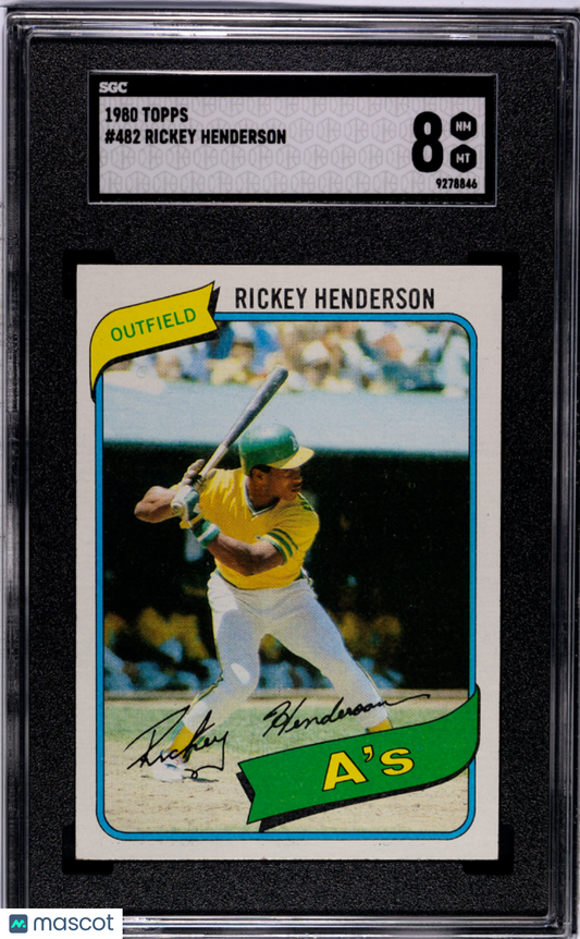 1980 Topps Rickey Henderson #482 SGC 8