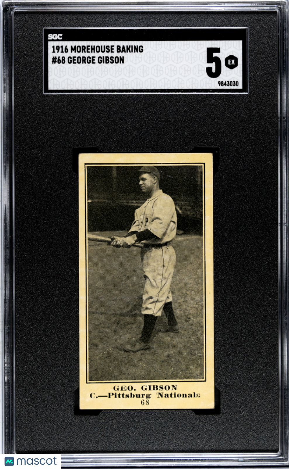 1916 Morehouse Baking George Gibson #68 SGC 5