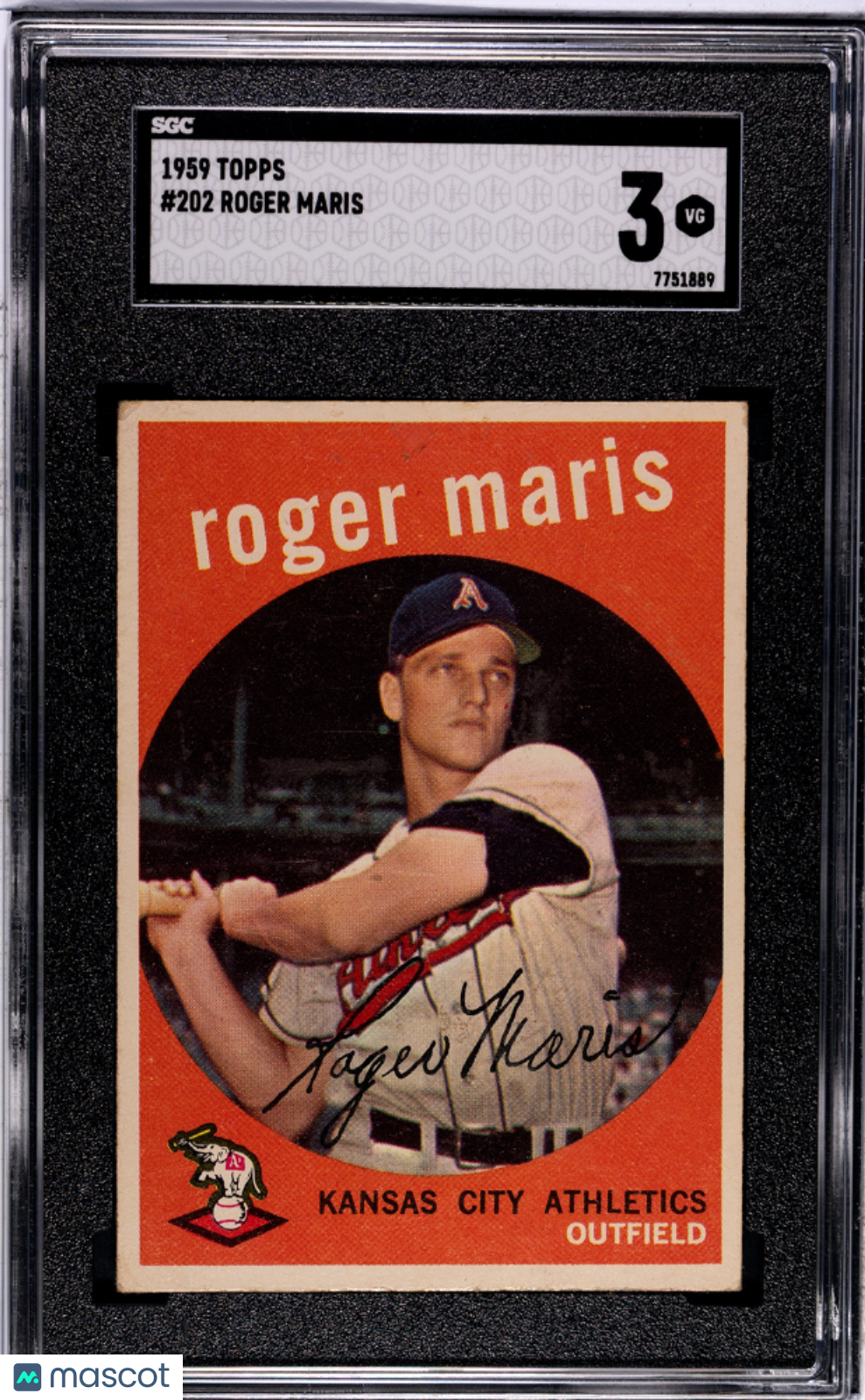 1959 Topps Roger Maris #202 SGC 3