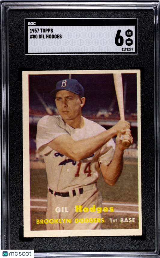 1957 Topps Gil Hodges #80 SGC 6