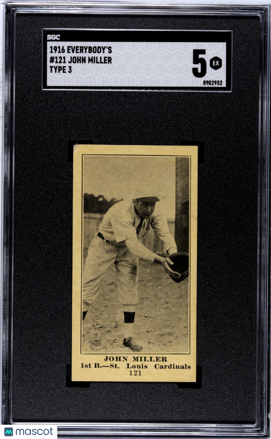 1916 Everybody's John Miller #121 Type 3 SGC 5