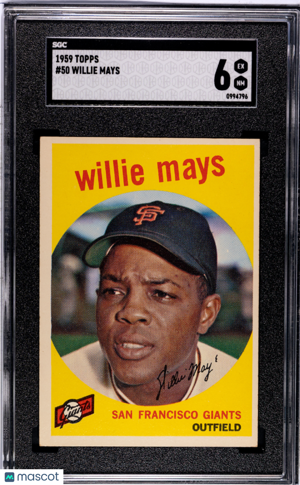 1959 Topps Willie Mays #50 SGC 6