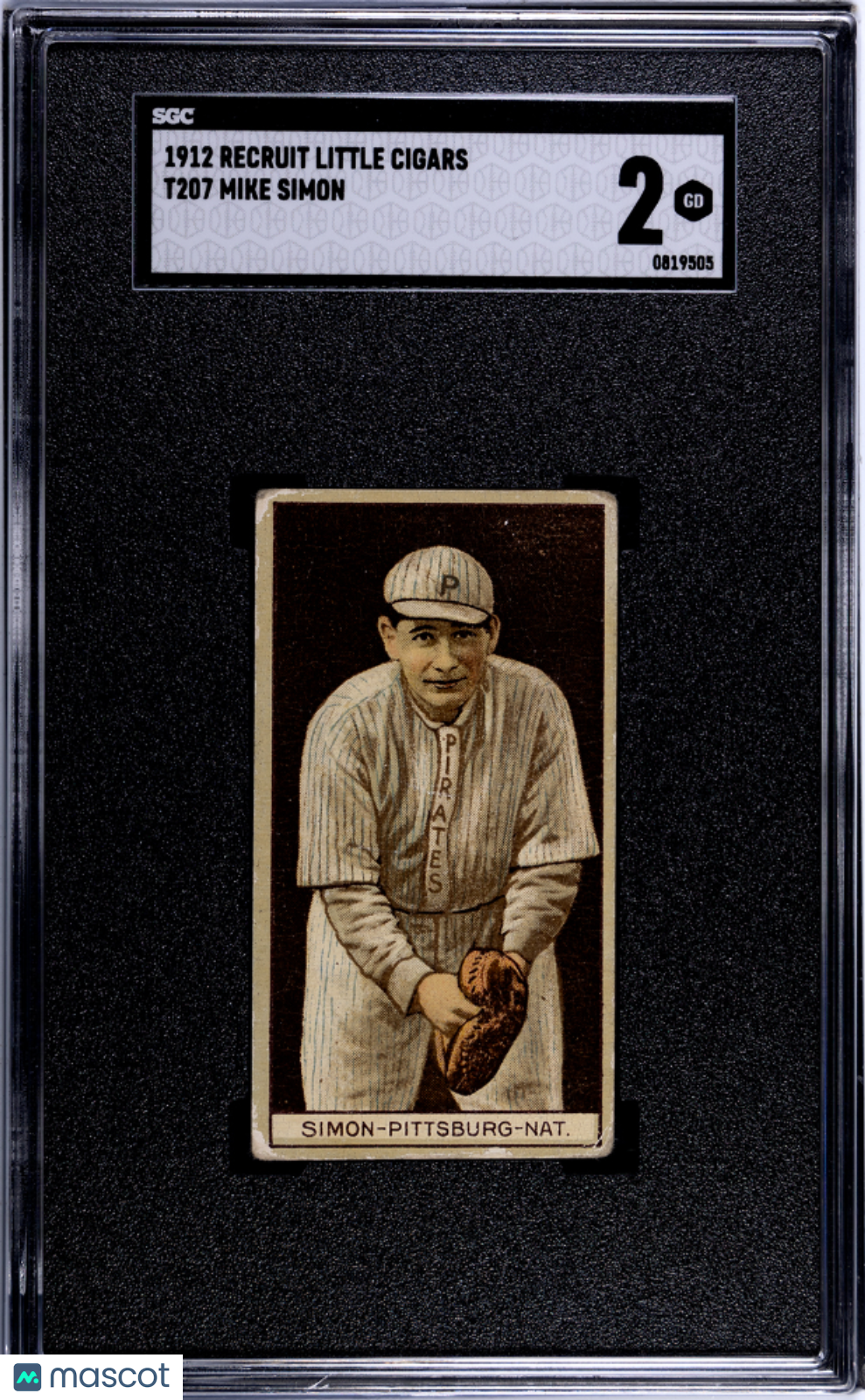 1912 Recruit Little Cigars (T207) Mike Simon SGC 2