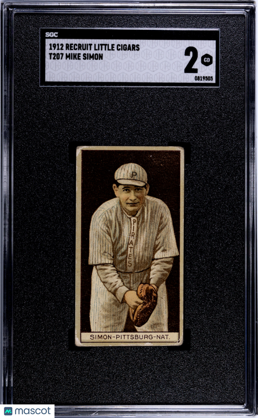 1912 Recruit Little Cigars (T207) Mike Simon SGC 2
