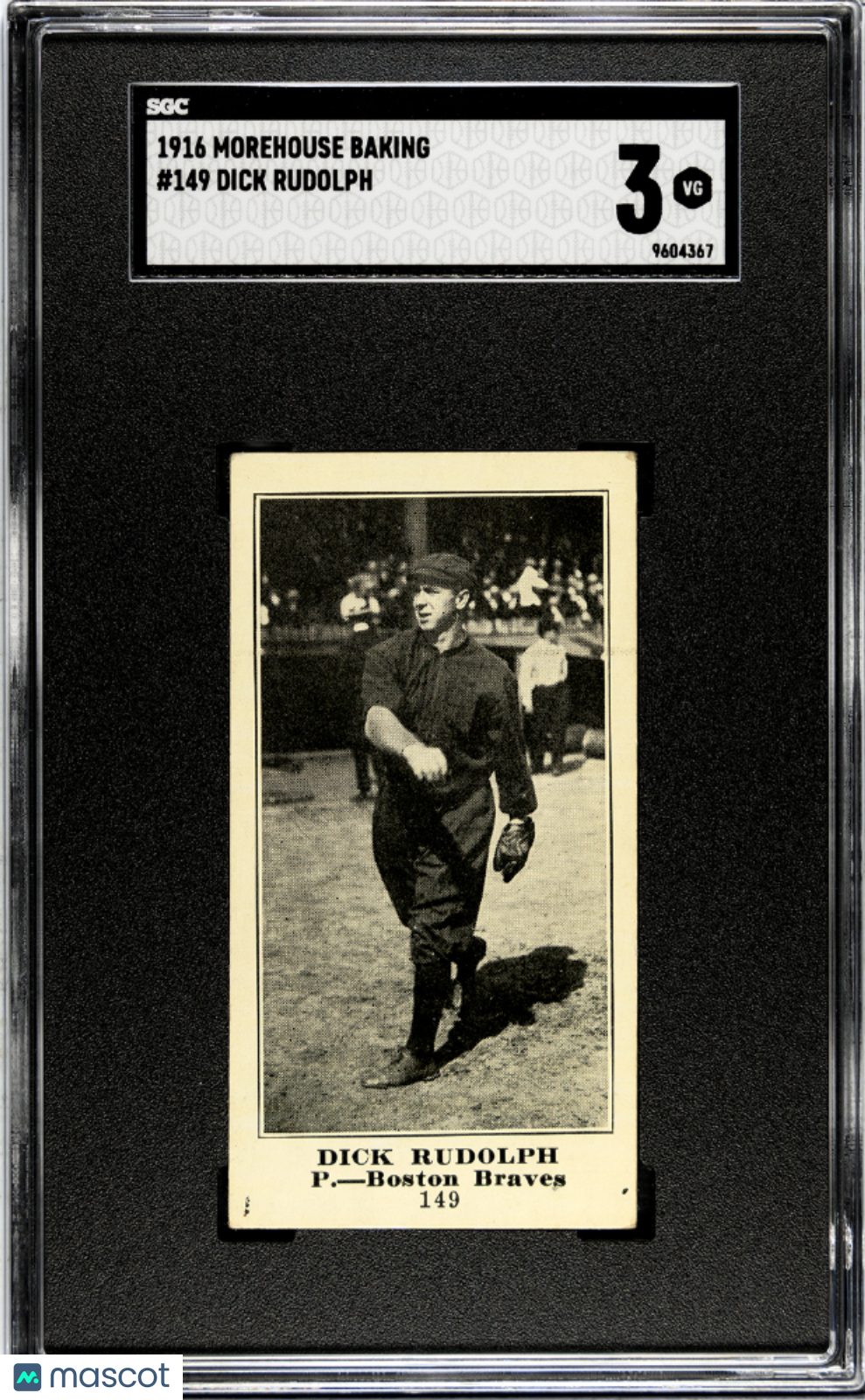 1916 Morehouse Baking Dick Rudolph #149 SGC 3