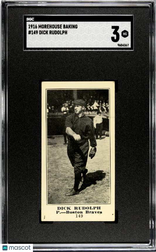 1916 Morehouse Baking Dick Rudolph #149 SGC 3