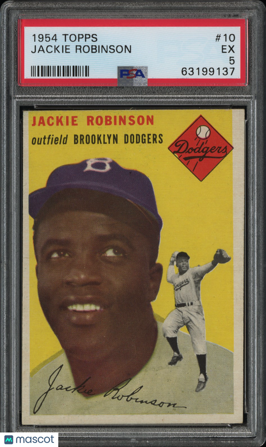 1954 Topps Jackie Robinson #10 PSA 5