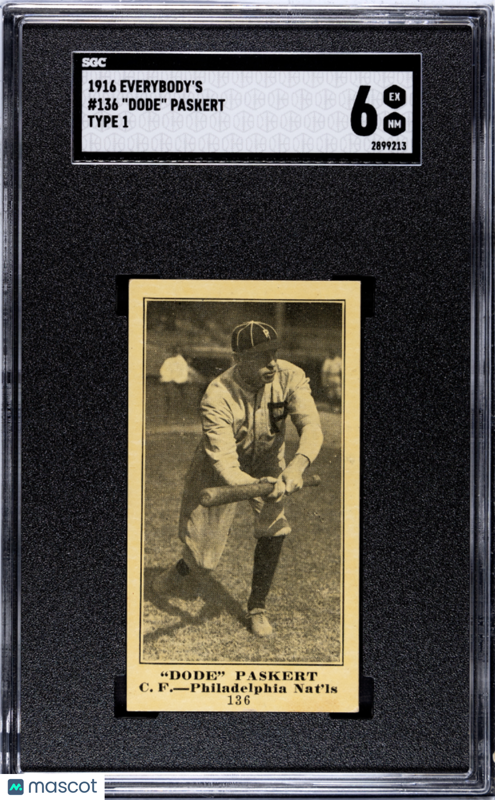 1916 Everybody's Dode Paskert #136 Type SGC 6