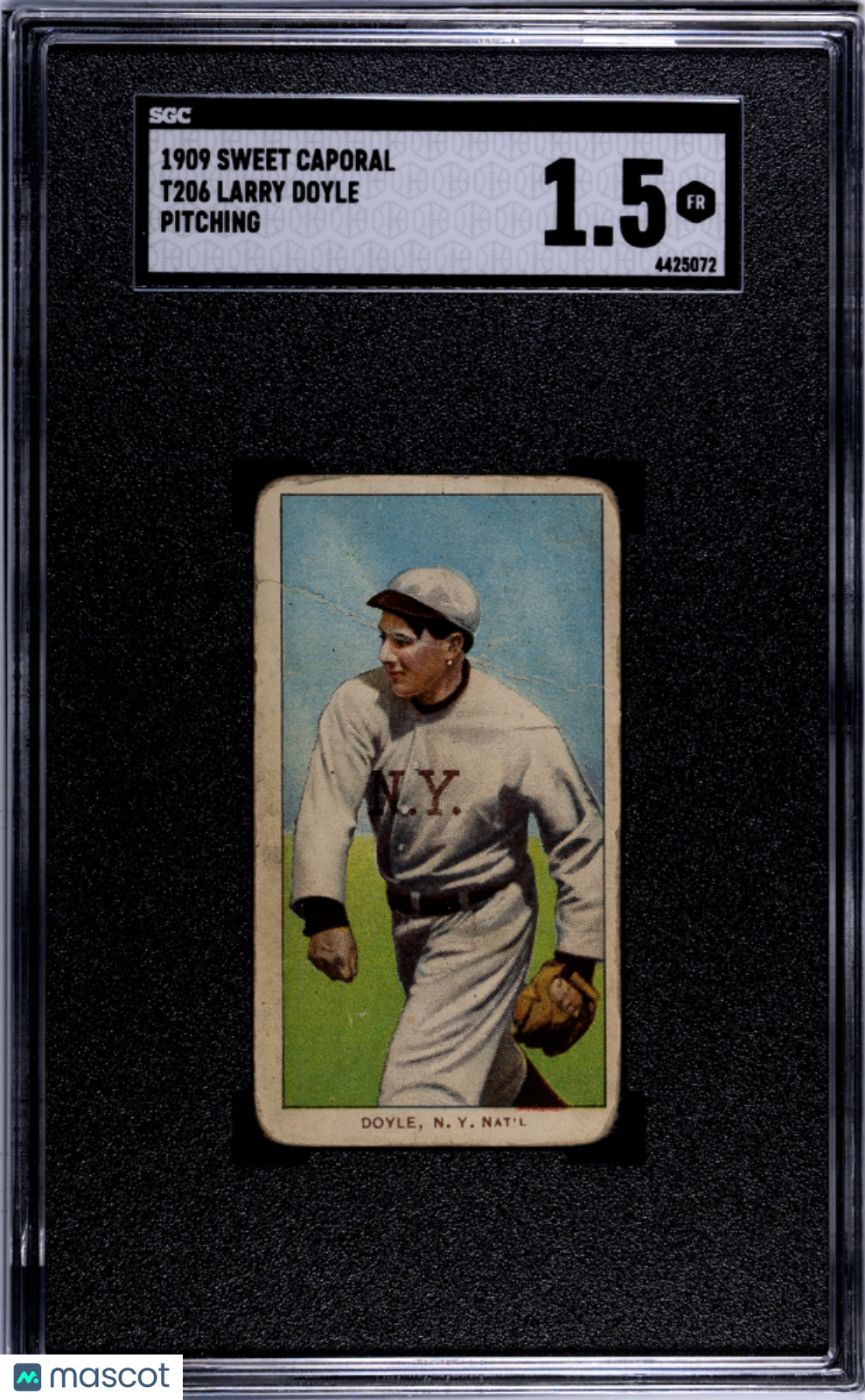1909 Sweet Caporal (T206) Larry Doyle Pitching SGC 1.5