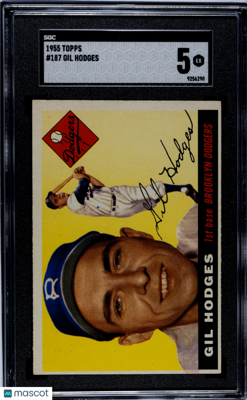 1955 Topps Gil Hodges #187 SGC 5