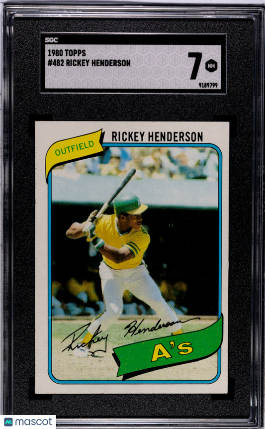 1980 Topps Rickey Henderson #482 SGC 7
