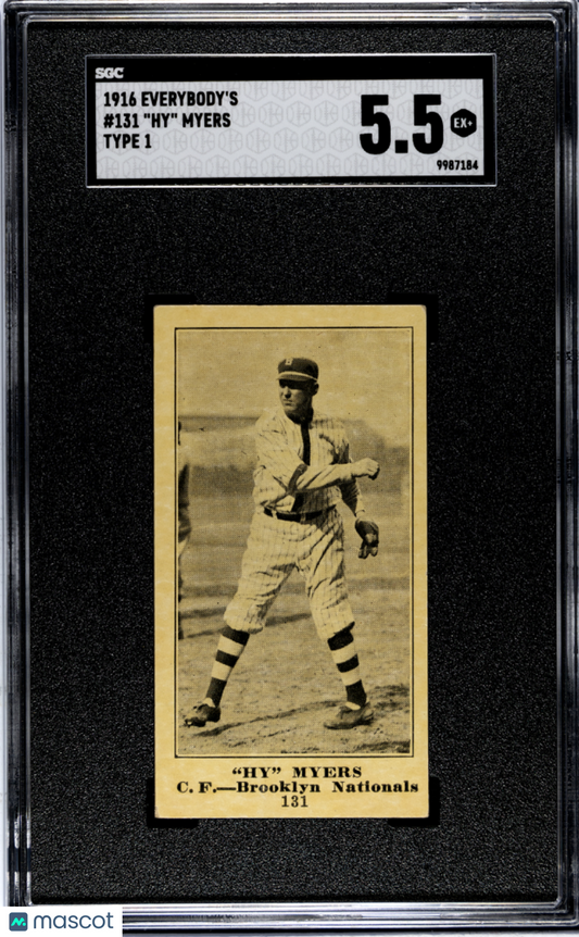 1916 Everybody's Hy Myers #131 Type SGC 5.5