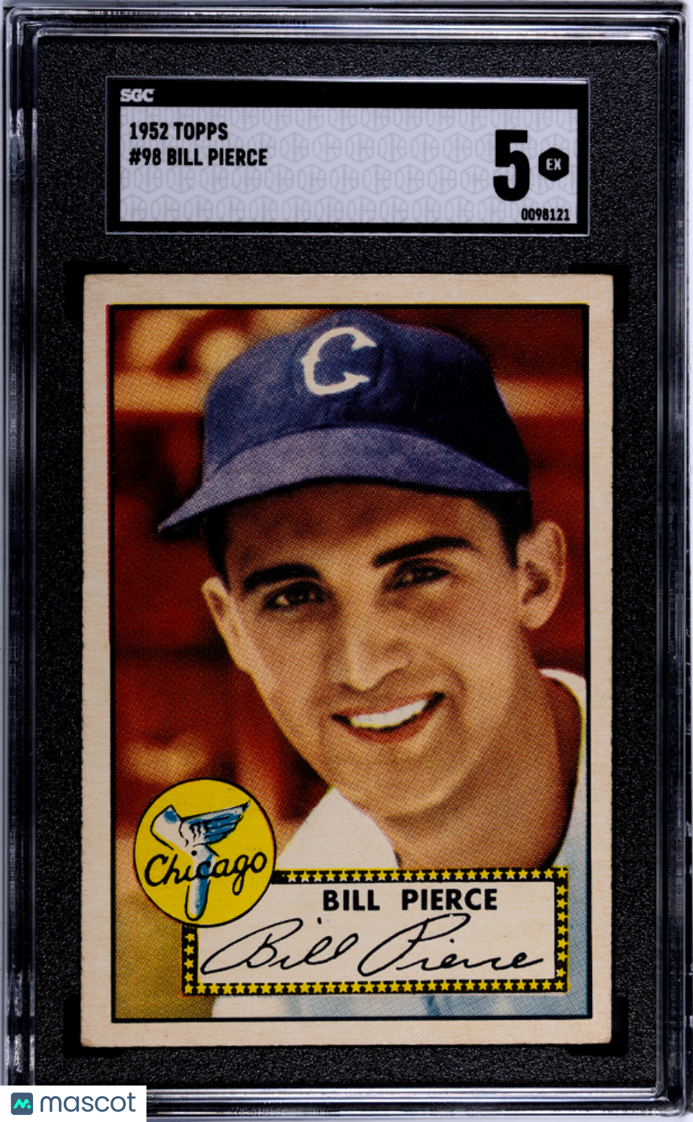 1952 Topps Bill Pierce #98 SGC 5