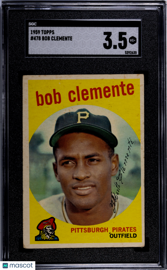 1959 Topps Bob Clemente #478 SGC 3.5