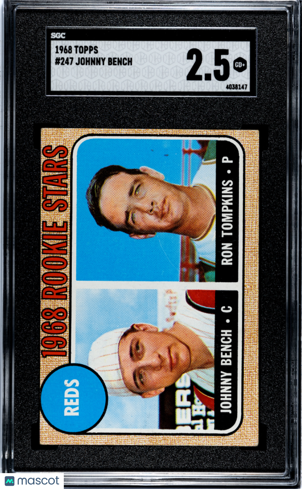1968 Topps Johnny Bench #247 SGC 2.5