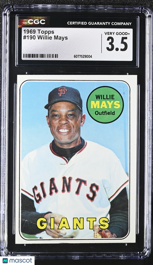 1969 Topps Willie Mays #190 CGC 3.5