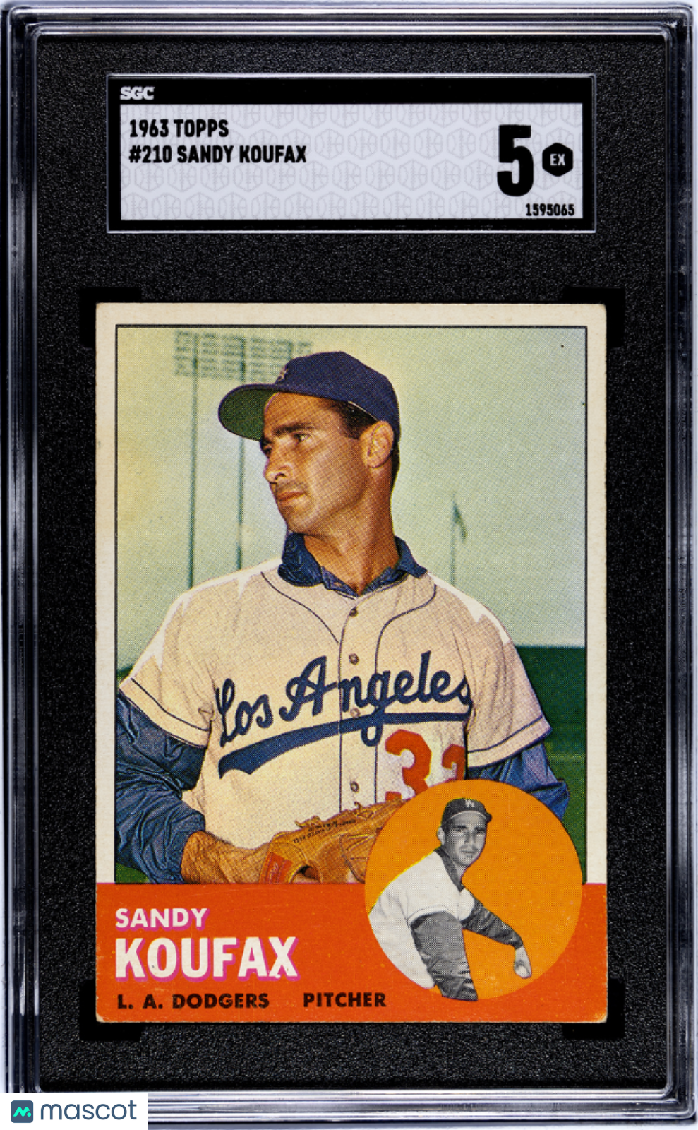 1963 Topps Sandy Koufax #210 SGC 5