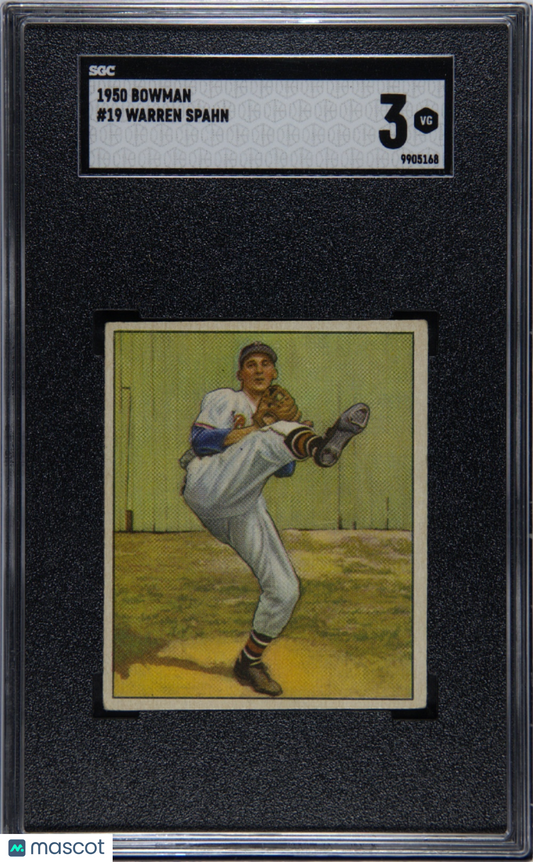1950 Bowman Warren Spahn #19 SGC 3