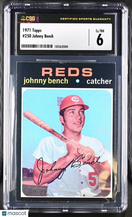 1971 Topps Johnny Bench #250 CGC 6