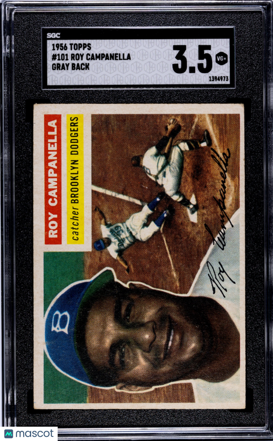 1956 Topps Roy Campanella #101 Gray Back SGC 3.5
