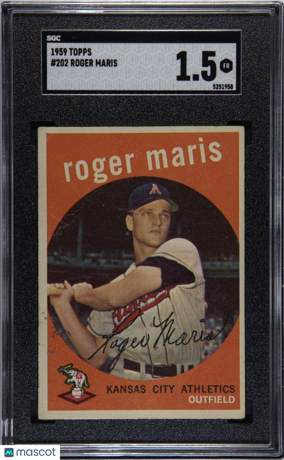 1959 Topps Roger Maris #202 SGC 1.5