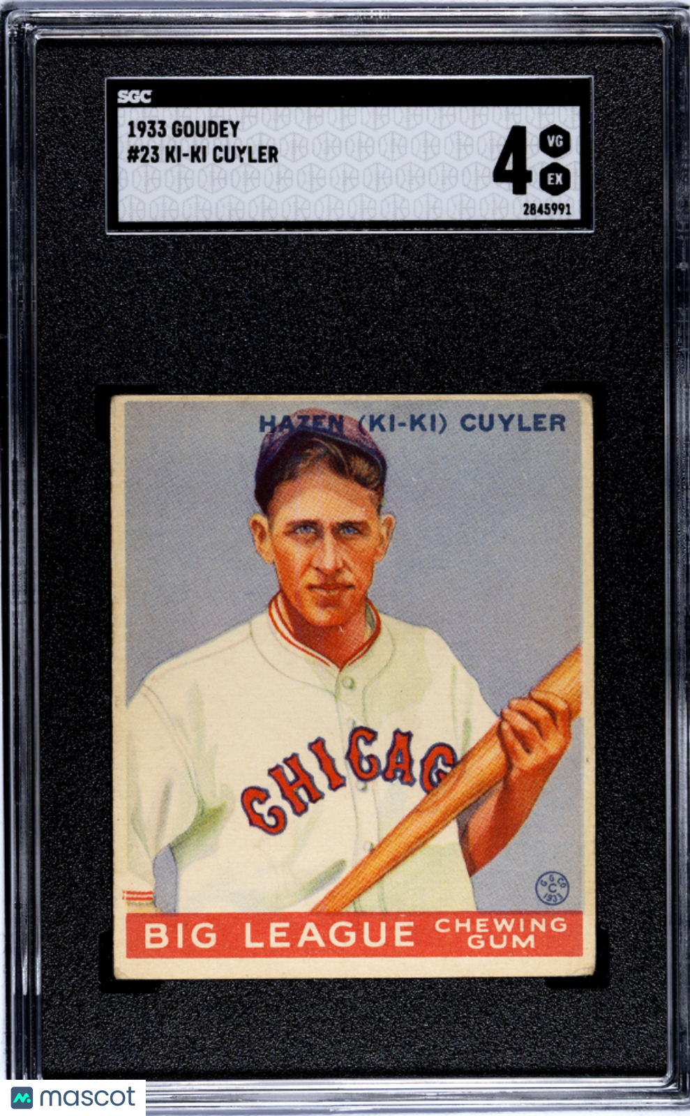 1933 Goudey Ki-Ki Cuyler #23 SGC 4