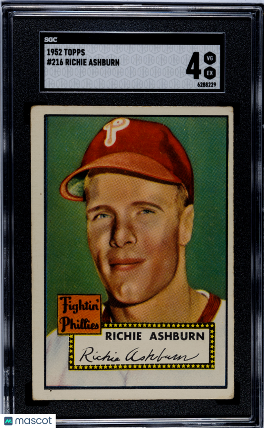 1952 Topps Richie Ashburn #216 SGC 4
