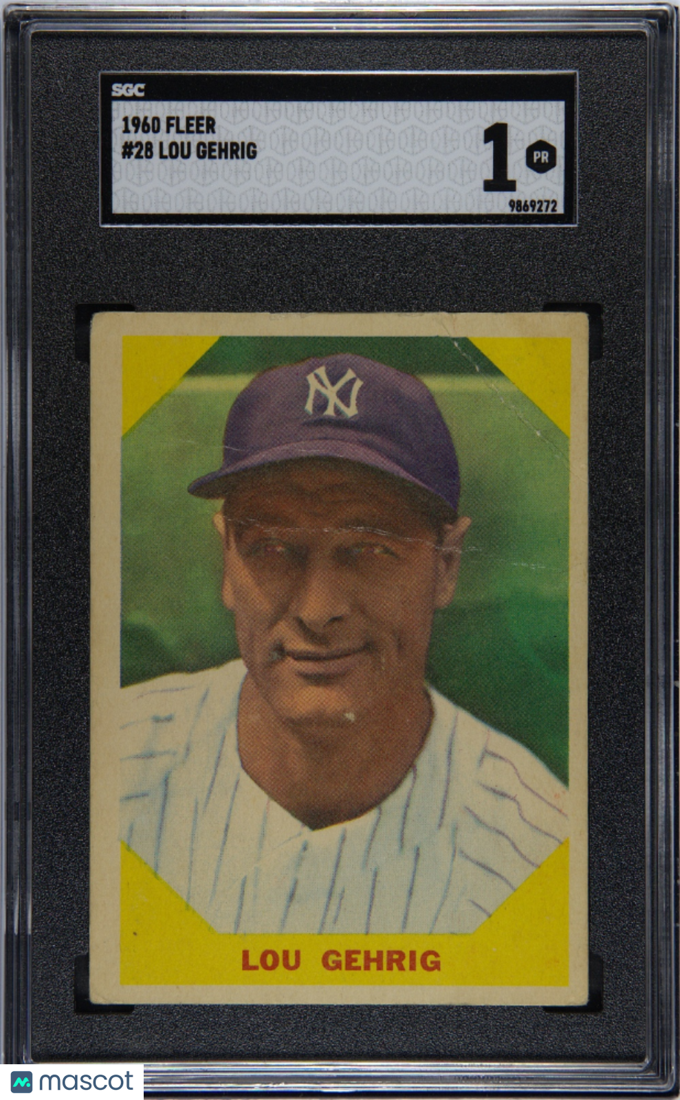1960 Fleer Lou Gehrig #28 SGC 1