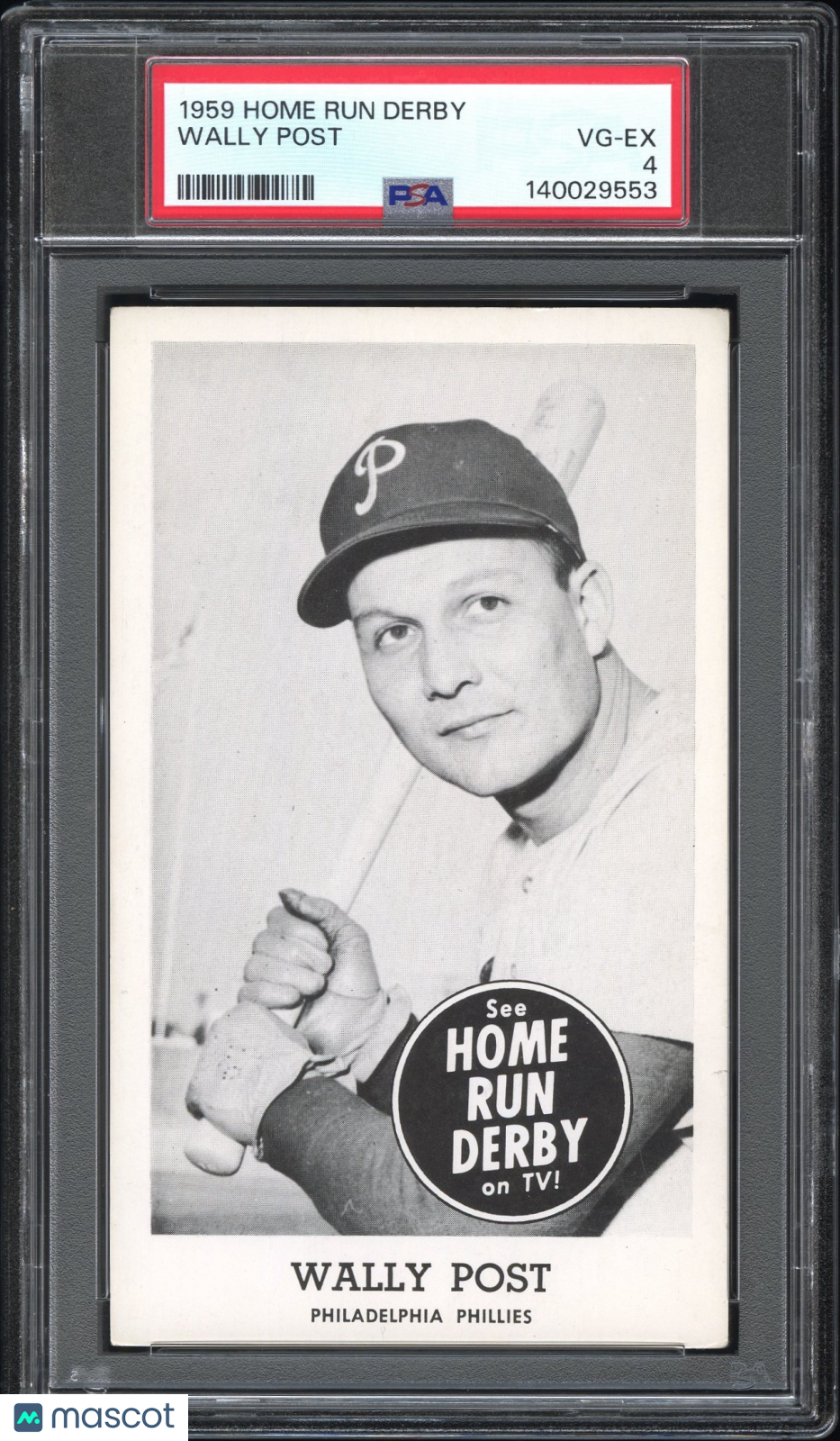 1959 Home Run Derby Wally Post PSA 4