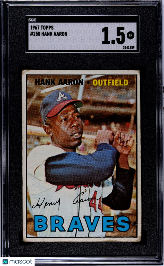 1967 Topps Hank Aaron #250 SGC 1.5