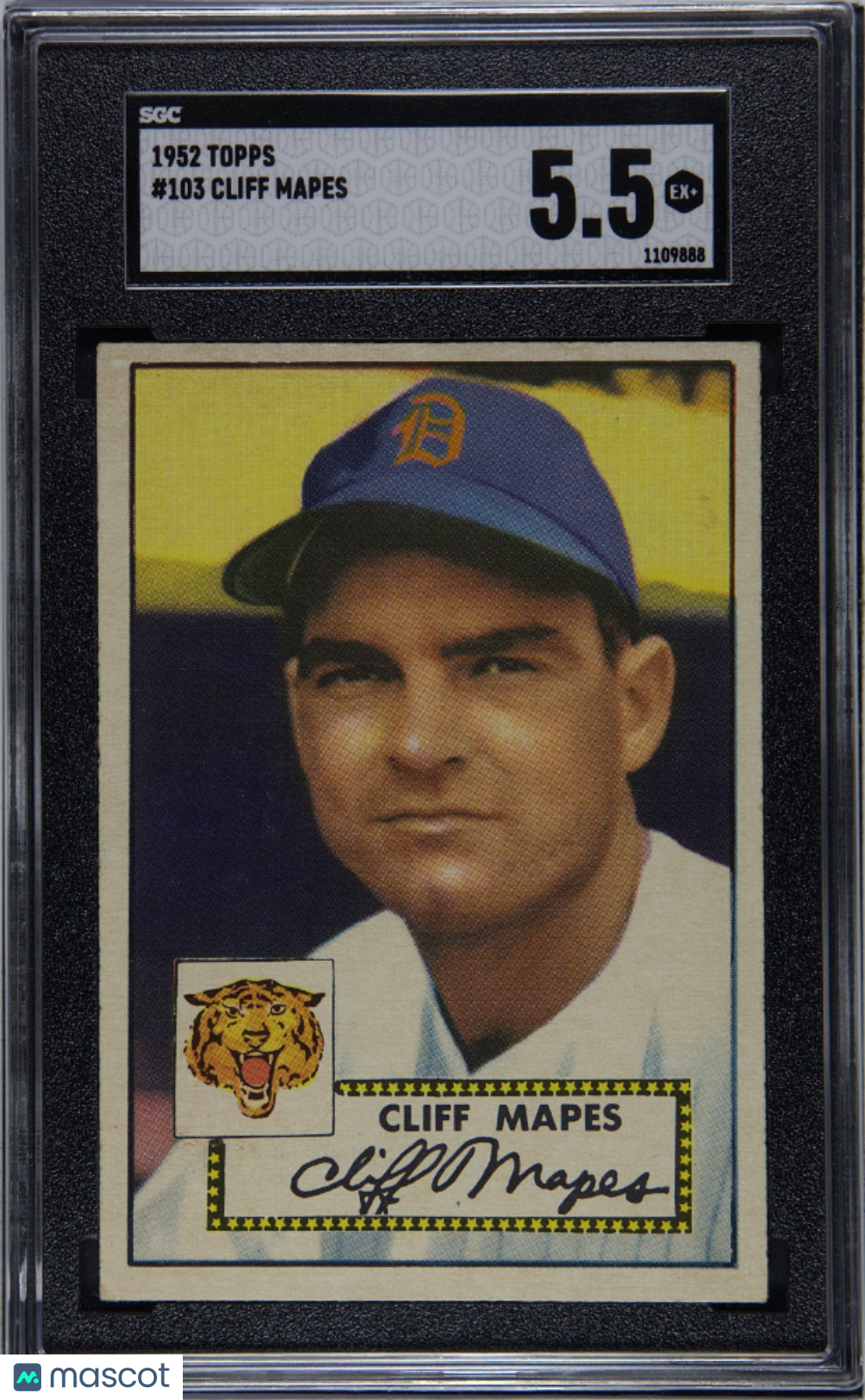 1952 Topps Cliff Mapes #103 SGC 5.5