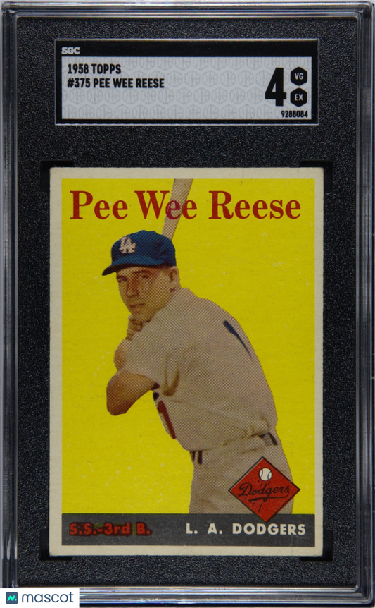 1958 Topps Pee Wee Reese #375 SGC 4