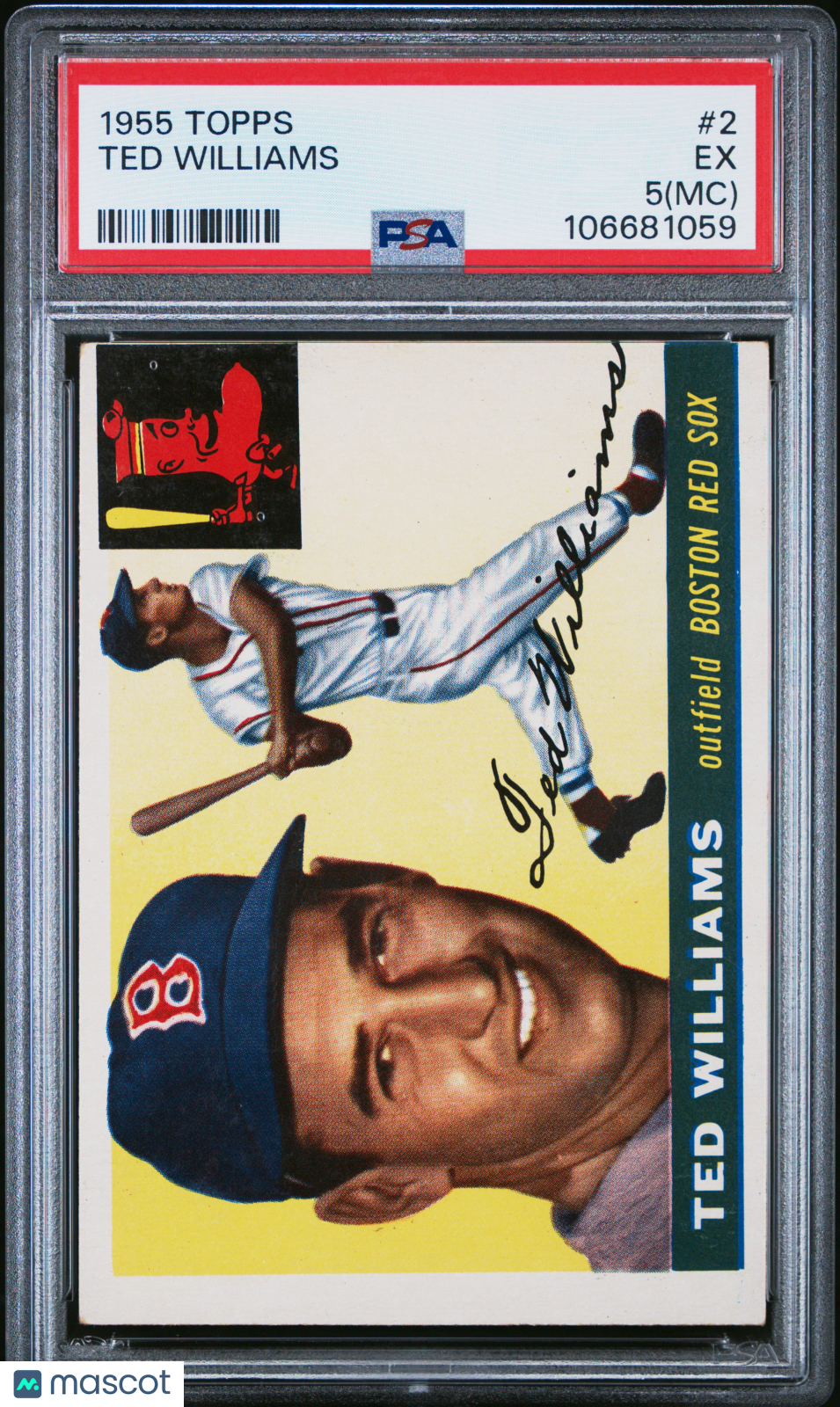 1955 Topps Ted Williams #2 MC PSA 5