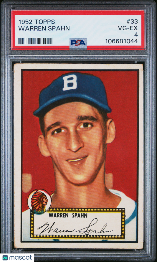 1952 Topps Warren Spahn #33 PSA 4