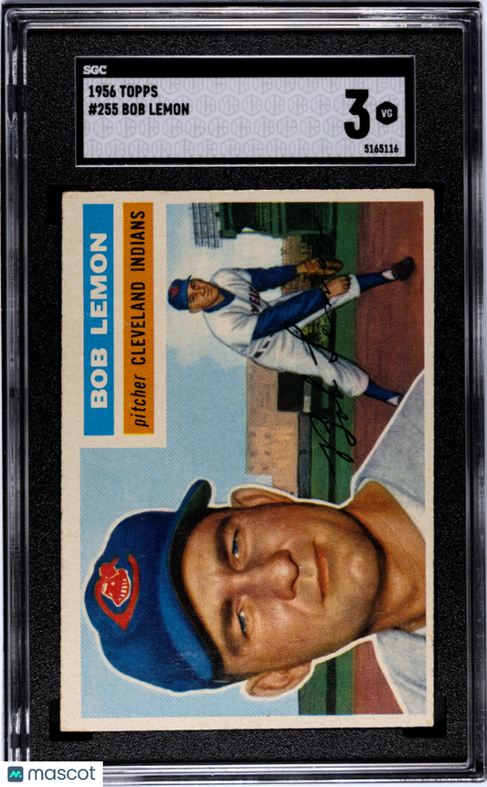 1956 Topps Bob Lemon #255 SGC 3