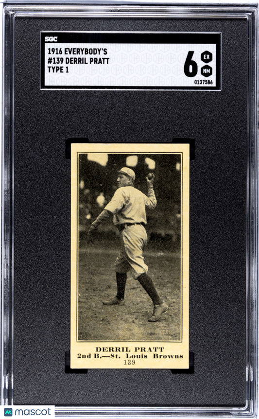 1916 Everybody's Derril Pratt #139 Type SGC 6