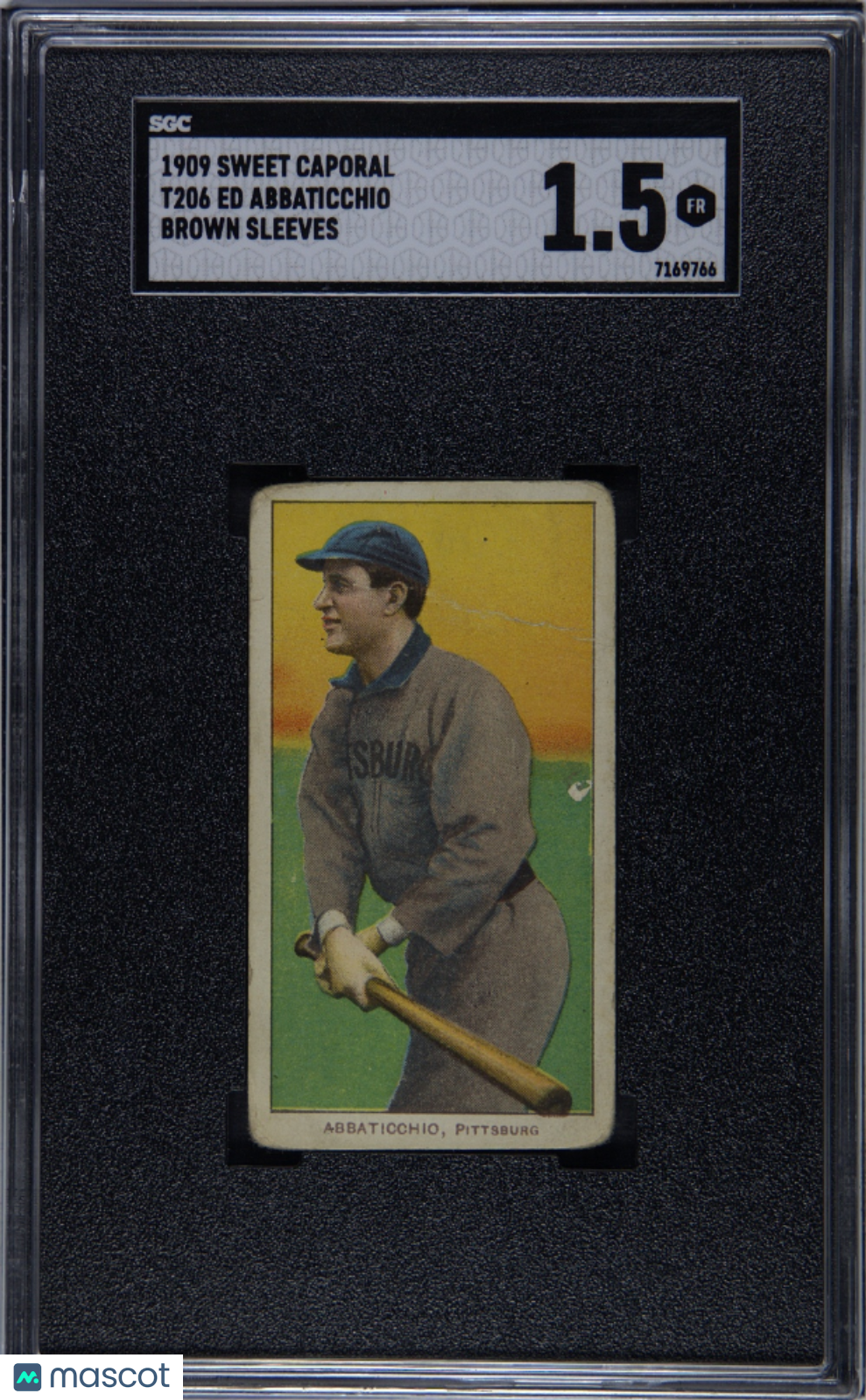 1909 Sweet Caporal (T206) Ed Abbaticchio Brown Sleeves SGC 1.5