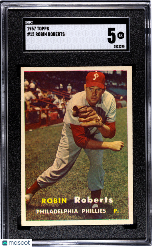 1957 Topps Robin Roberts #15 SGC 5