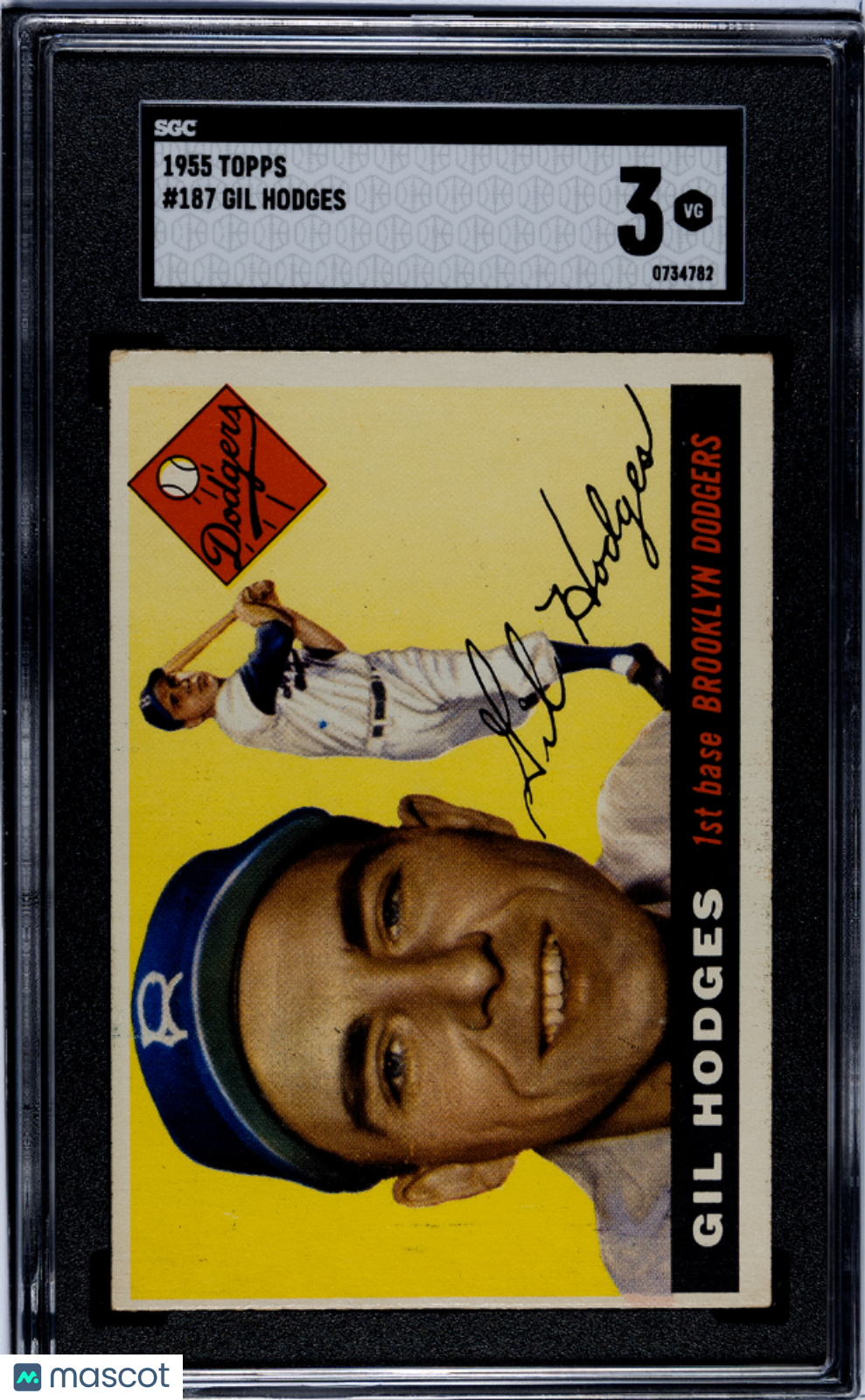 1955 Topps Gil Hodges #187 SGC 3