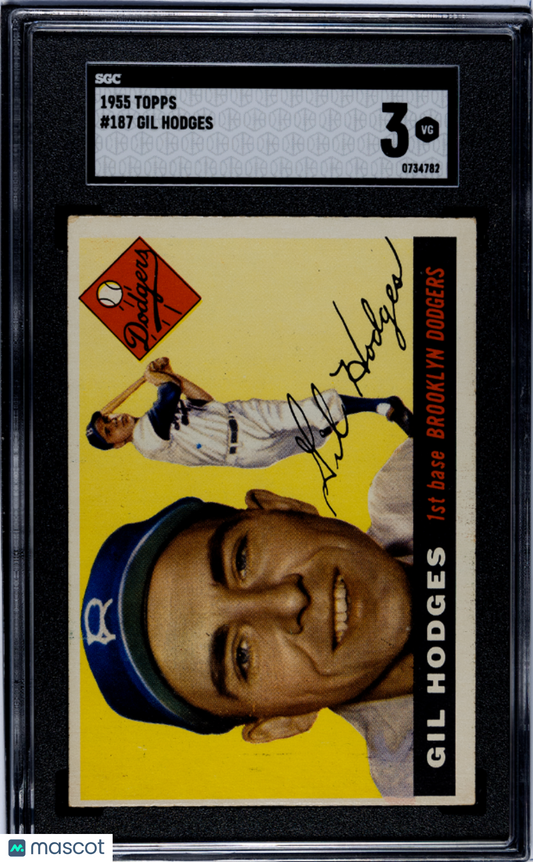 1955 Topps Gil Hodges #187 SGC 3