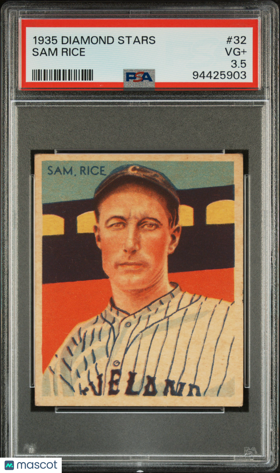 1935 Diamond Stars Sam Rice #32 PSA 3.5