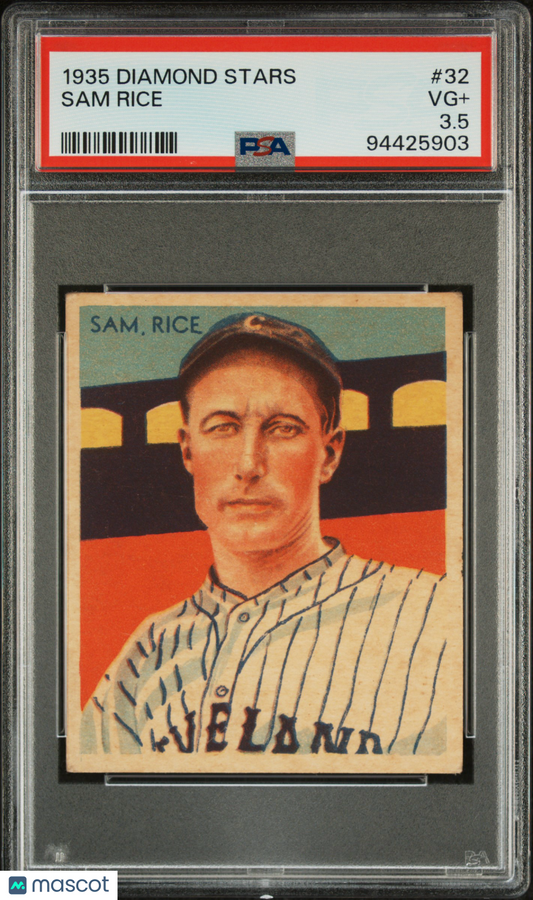 1935 Diamond Stars Sam Rice #32 PSA 3.5