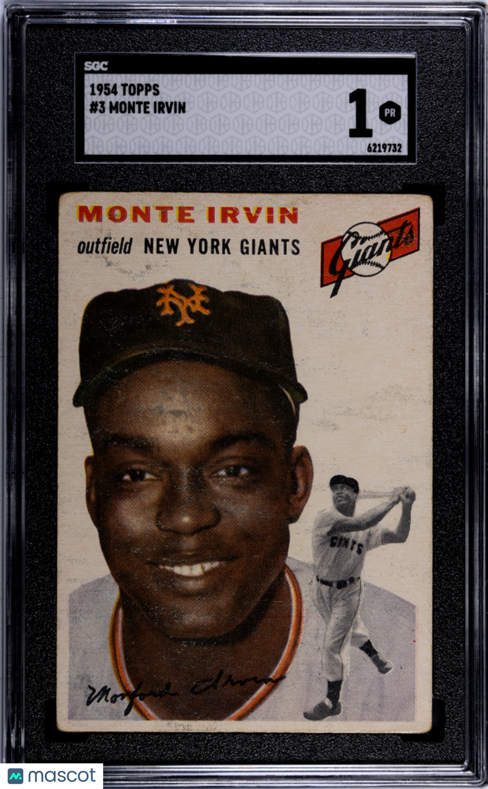 1954 Topps Monte Irvin #3 SGC 1