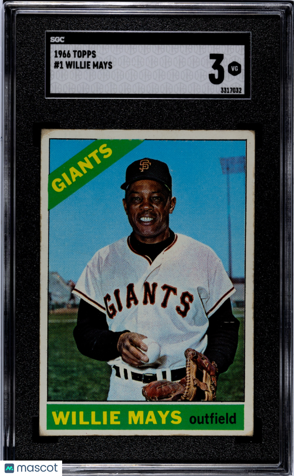 1966 Topps Willie Mays #1 SGC 3