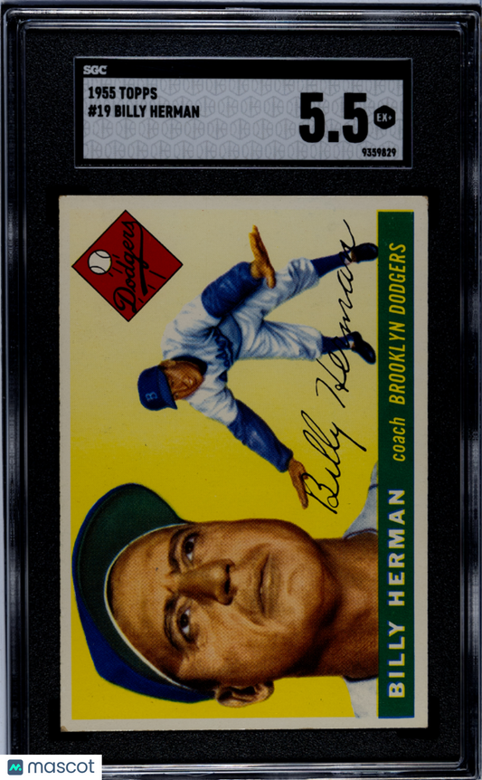 1955 Topps Billy Herman #19 SGC 5.5