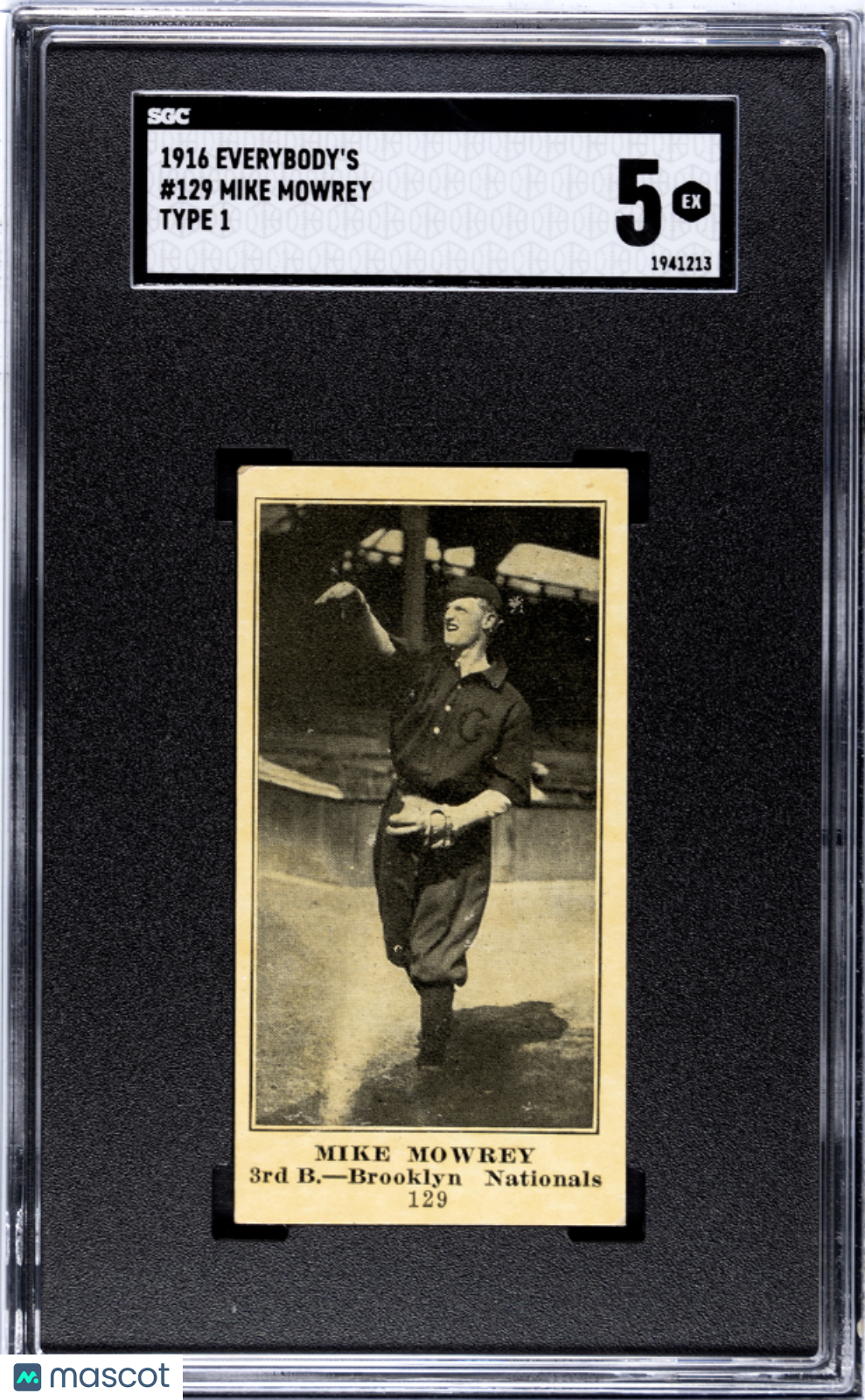 1916 Everybody's Mike Mowrey #129 Type SGC 5