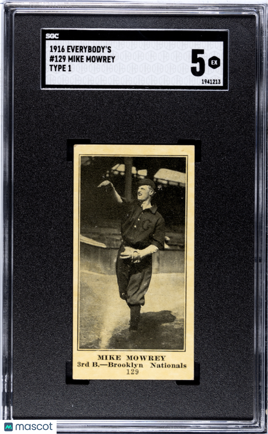 1916 Everybody's Mike Mowrey #129 Type SGC 5