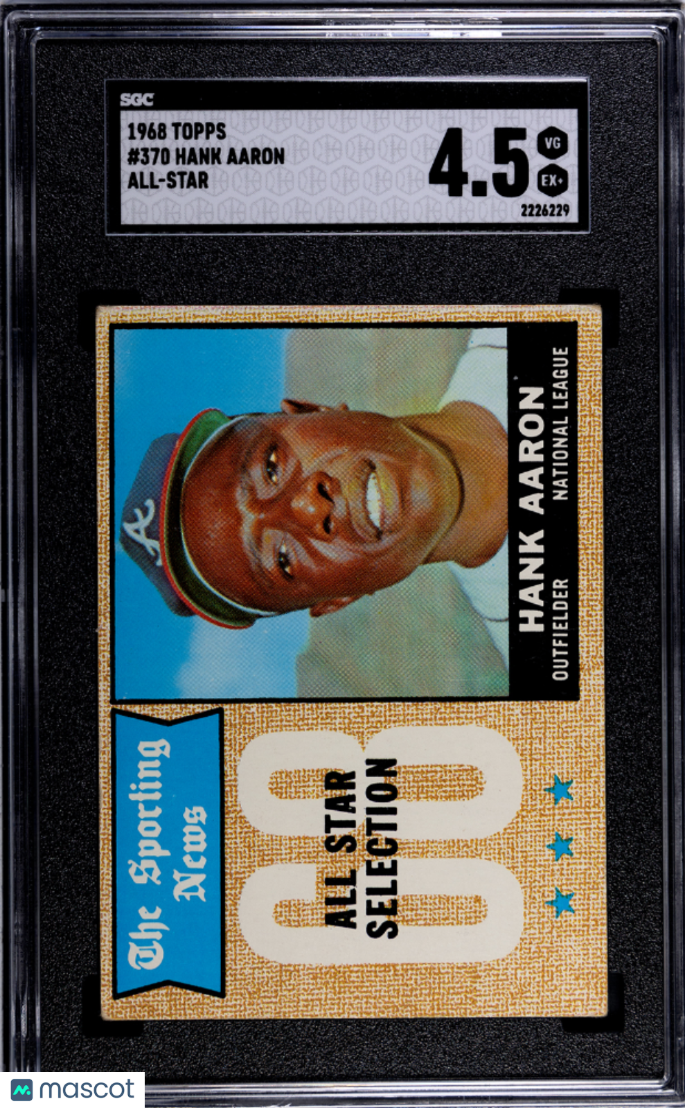 1968 Topps Hank Aaron #370 All Star SGC 4.5