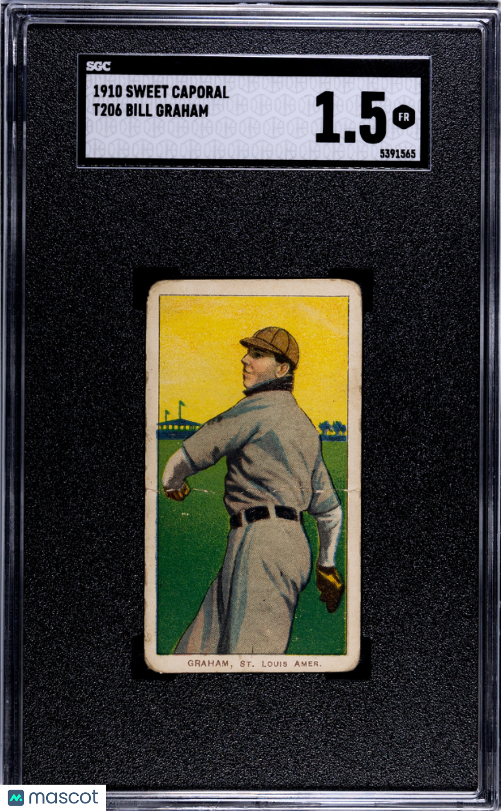 1910 Sweet Caporal (T206) Bill Graham SGC 1.5